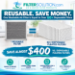 Carrier KFAFK0112SML Upgraded Merv 9 Aluminum Electrostatic Washable Air Filter 12-7/8x21-1/2x1 - DEFS1299-12-7/8x21-1/2x1