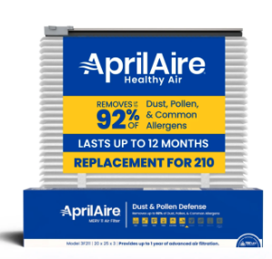 Genuine AprilAire 210/3F211/UK211 (Replaces 210) 20x25x3 MERV 11 Air Filter Genuine AprilAire 210/3F211/UK211 (Replaces 210) 20x25x3 MERV 11 Air Filter