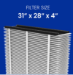 Genuine AprilAire 516 31x28x4 MERV 16 Air Filter - 516