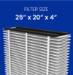 Genuine AprilAire 910 25x20x4 MERV 11 Air Filter - 910