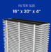 Genuine Aprilaire 110 16x20x4 MERV 11 Air Filter - 110