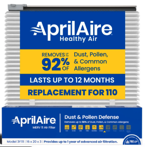 Genuine Aprilaire 110/3F111/UK111 (Replaces 110) 16x20x3 MERV 11 Air Filter Genuine Aprilaire 110/3F111/UK111 (Replaces 110) 16x20x3 MERV 11 Air Filter