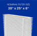 Genuine AprilAire 201 20x25x6 MERV 10 Air Filter - 201