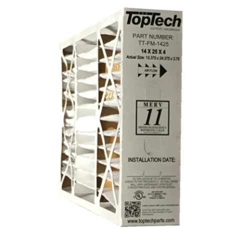 Genuine TopTech TT-FM-1425 Air Filter 14x25x4 MERV 11  Genuine TopTech TT-FM-1425 Air Filter 14x25x4 MERV 11 