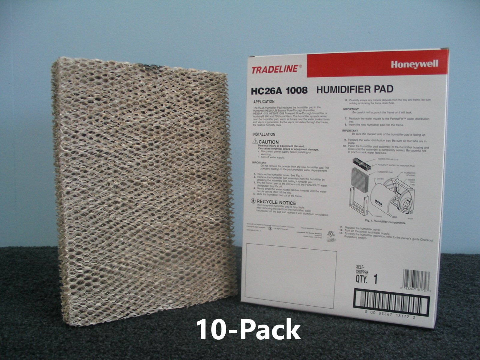 Genuine Honeywell HC26A1008 Humidifier Filter; 10 Pack Genuine Honeywell HC26A1008 Humidifier Filter; 10 Pack